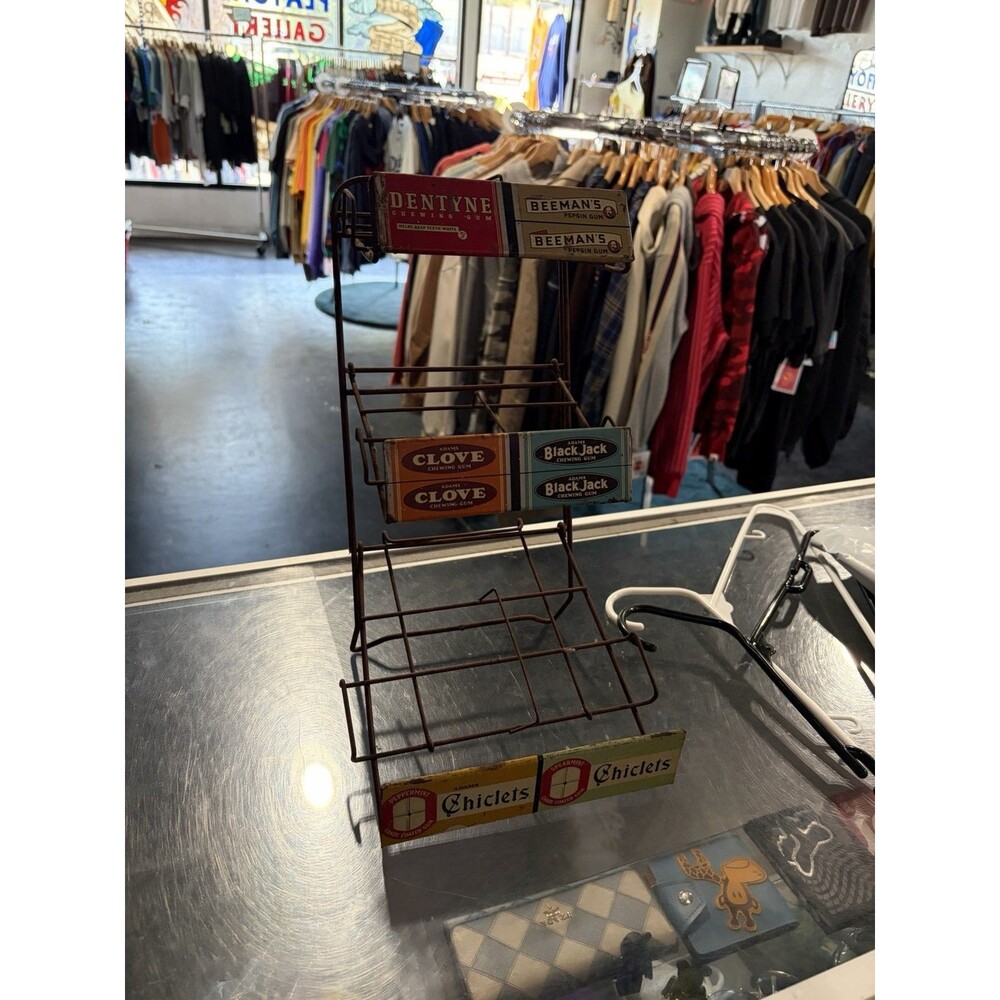 1940s Chiclets Gum Store Display Shelf Rack